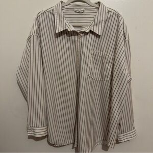 Maurices White and Black Striped Top